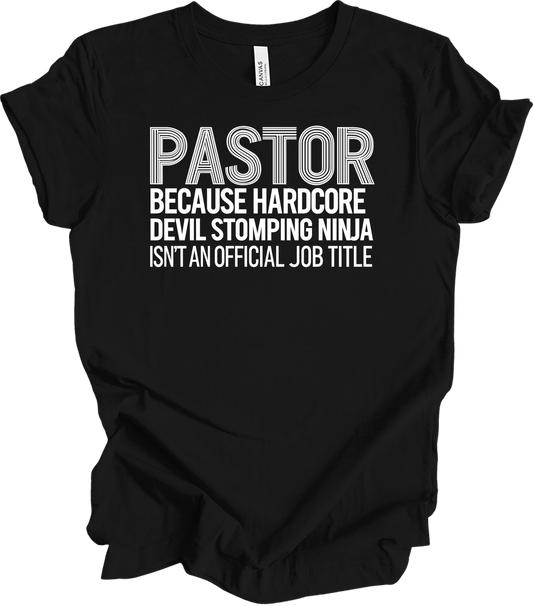 Pastor Devil Stomping Ninja T-Shirt in Black