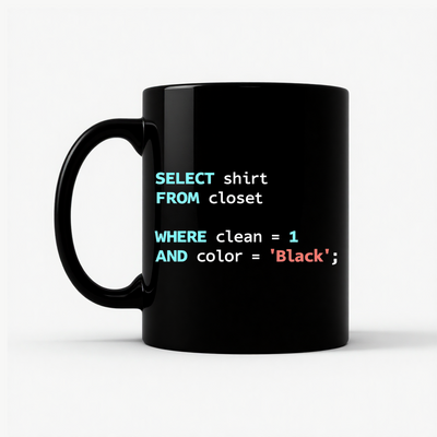 SQL Query : SELECT FROM Closet Mug in Black