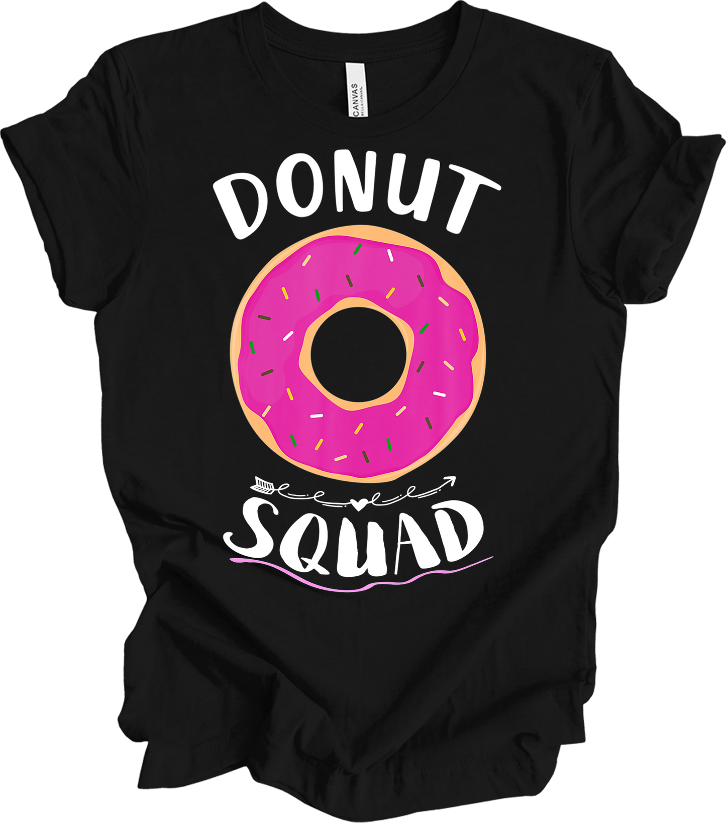 Donut Squad - Funny Foodie Gift T-Shirt in Black