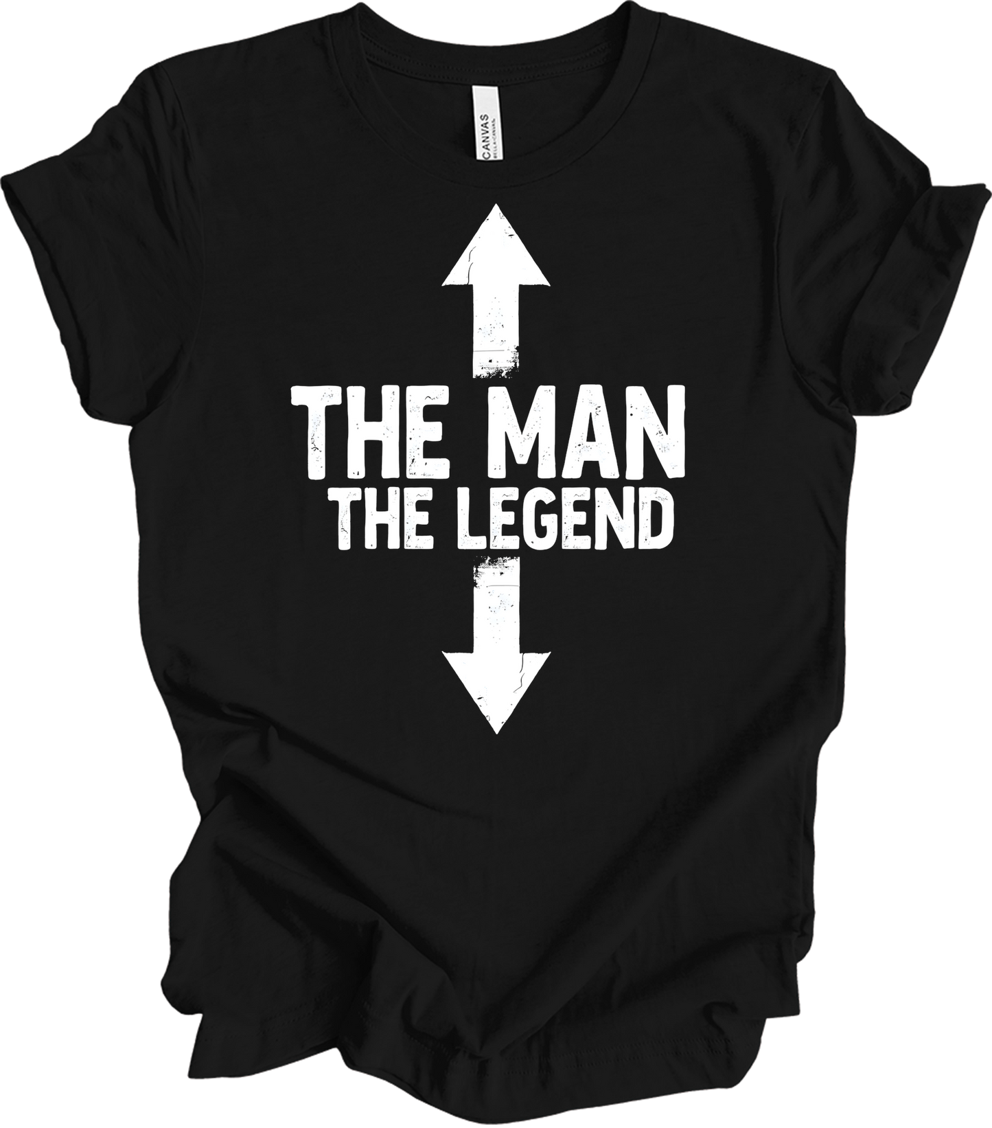 'The Man The Legend' Funny Men's T-Shirt in Black