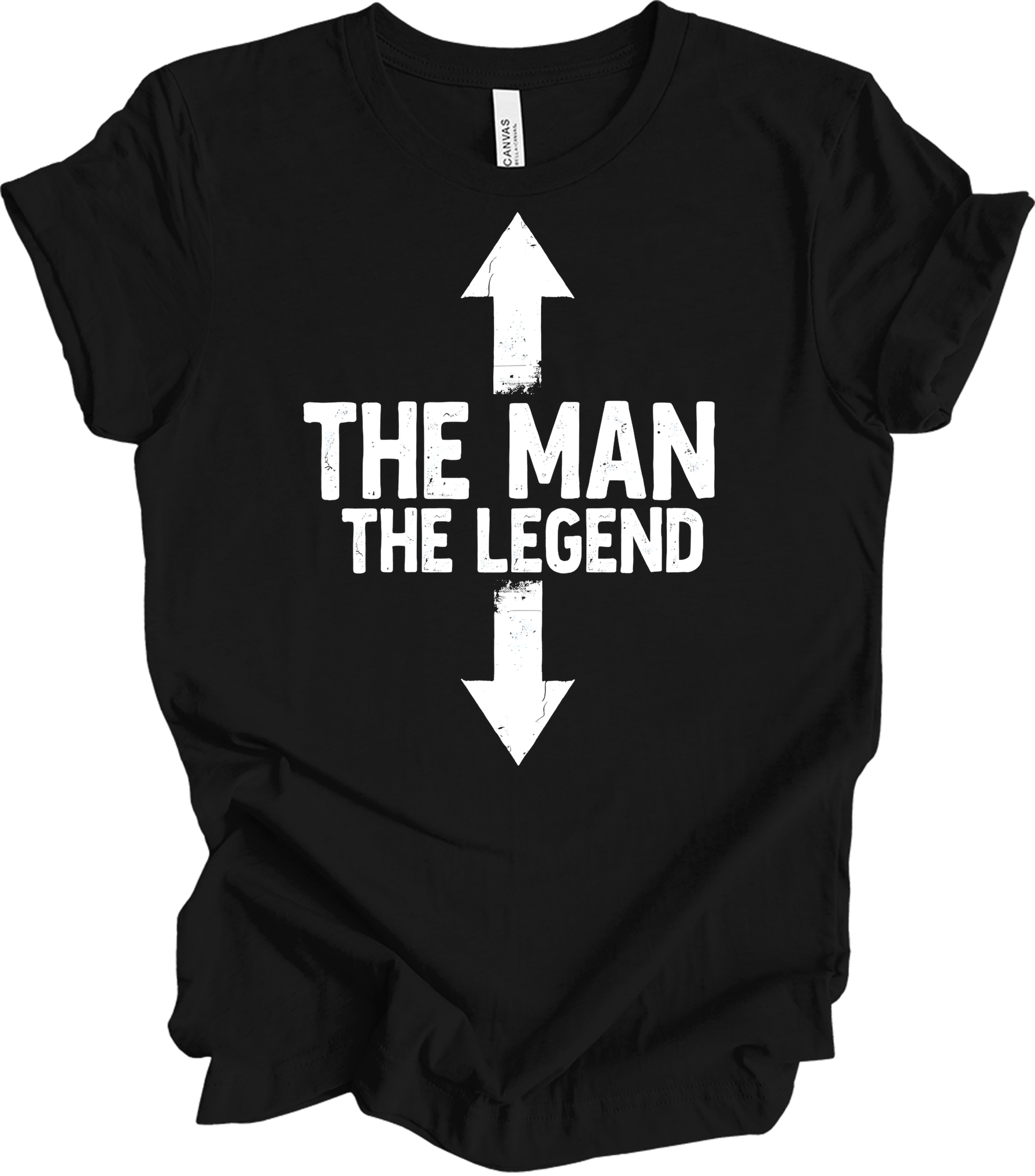 'The Man The Legend' Funny Men's T-Shirt in Black