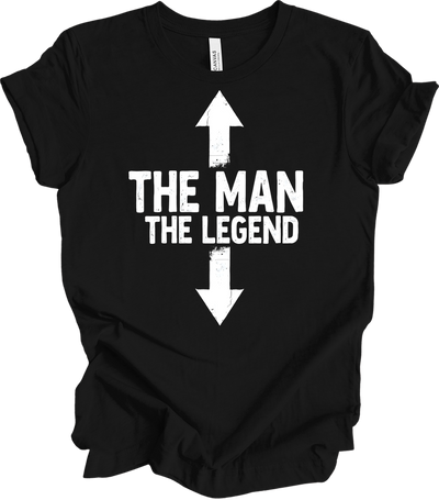 'The Man The Legend' Funny Men's T-Shirt in Black