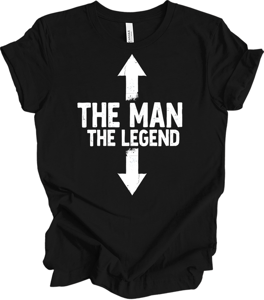 'The Man The Legend' Funny Men's T-Shirt in Black