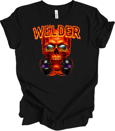 Welder Skull Gift T-Shirt in Black