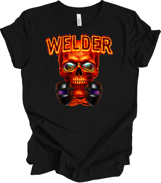 Welder Skull Gift T-Shirt in Black
