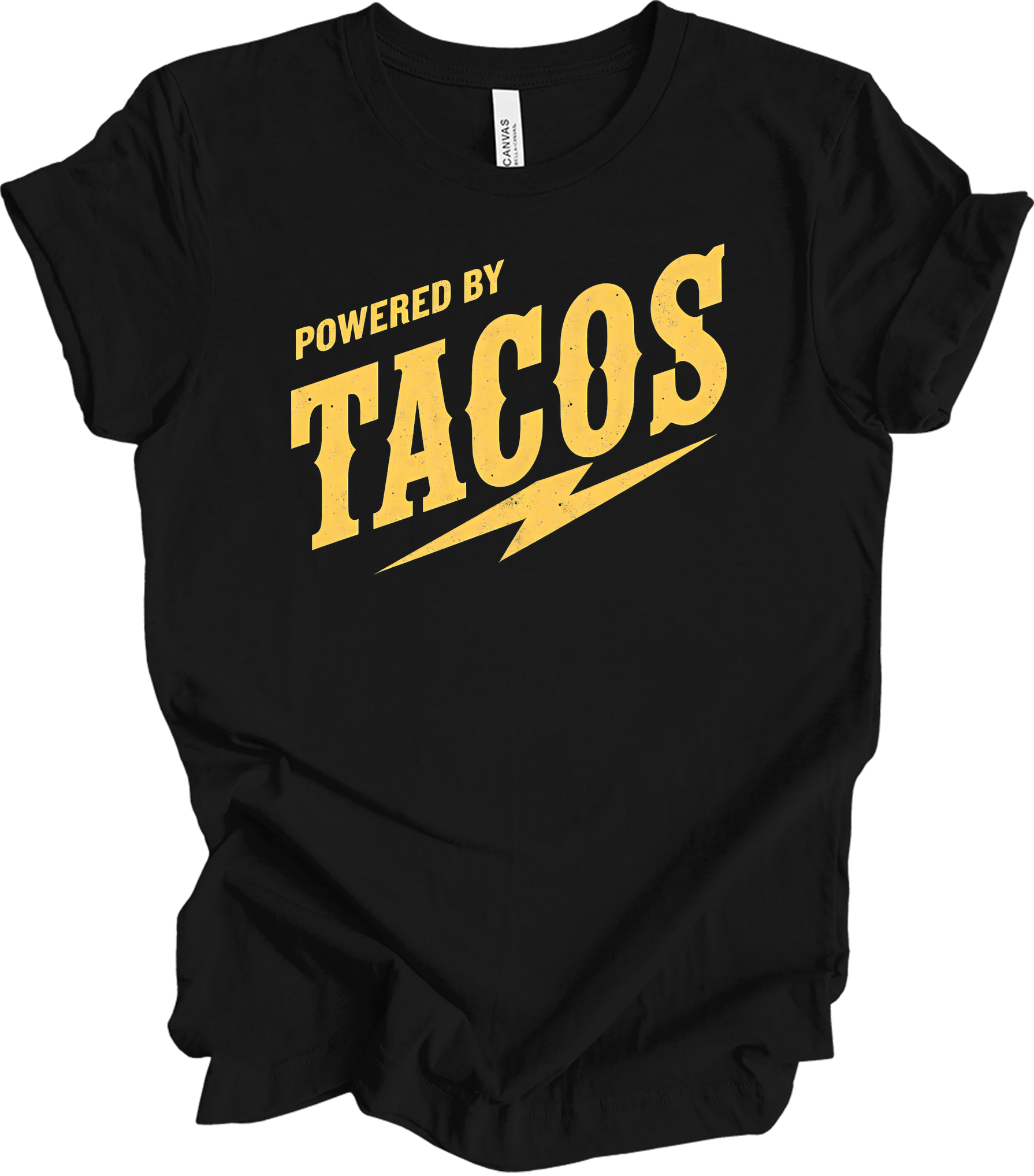 Powered By Tacos - Unisex T-Shirt in Black