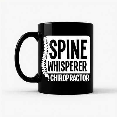 Spine Whisperer Chiropractor Mug in Black