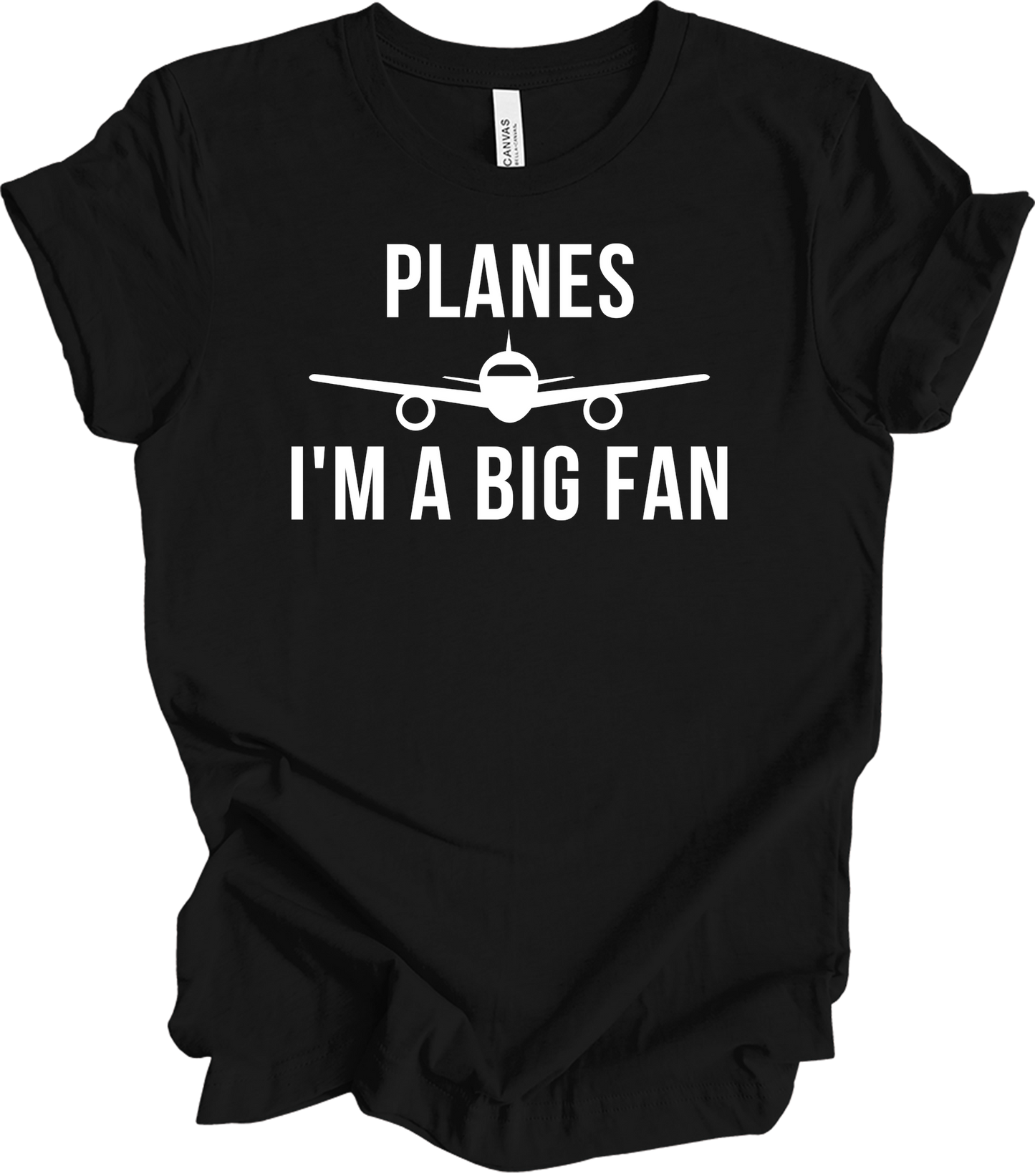 Planes I'm A Big Fan T-Shirt in Black