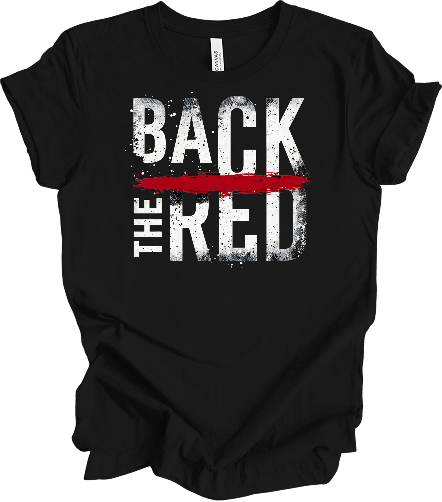 Back the Red - Support Services T-Shirt in Black