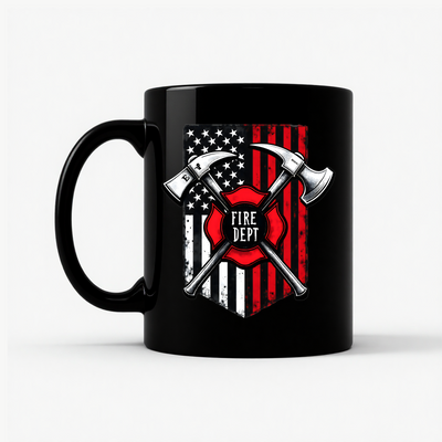 Firefighter Axe Flag Mug