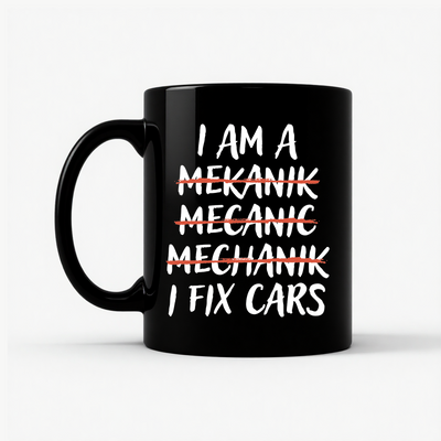 I'm A Mechanic I Fix Cars Mug in Black