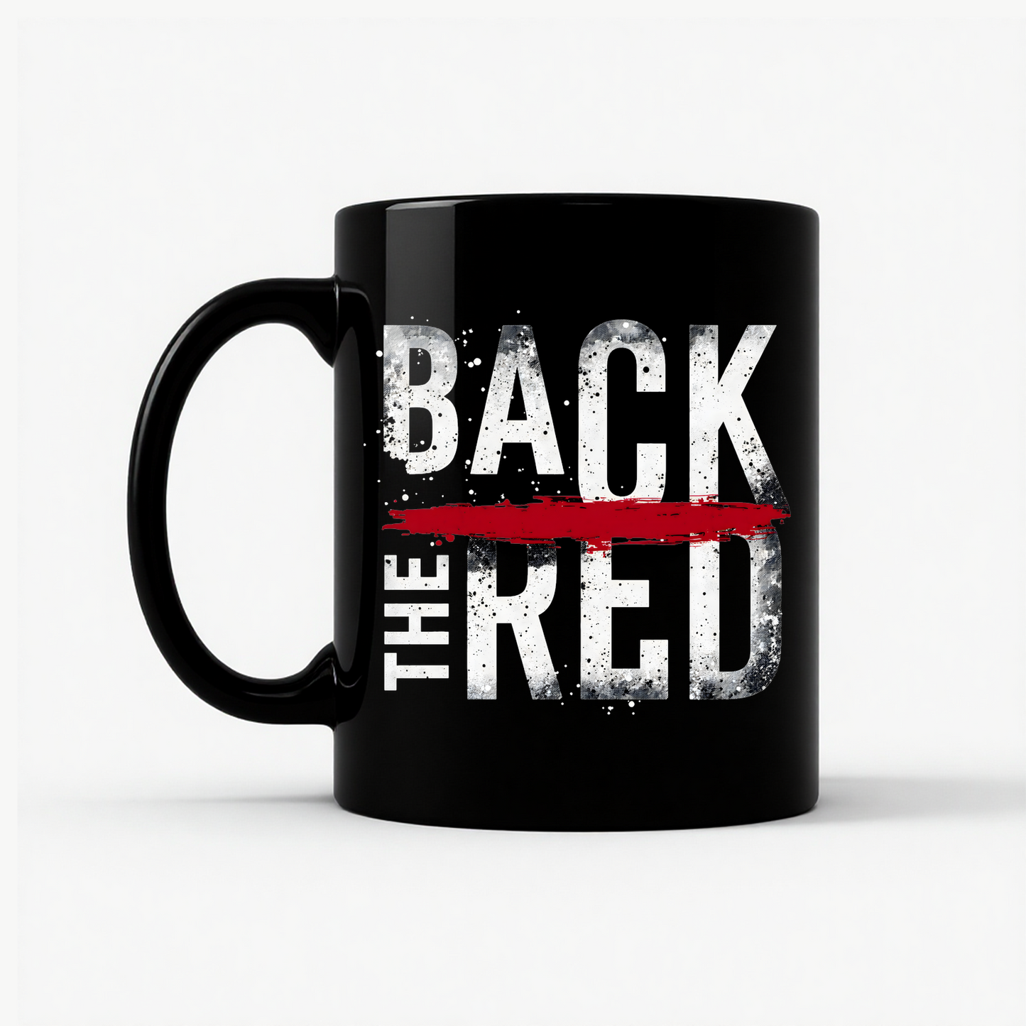 Back the Red - Support Services Mug in Black