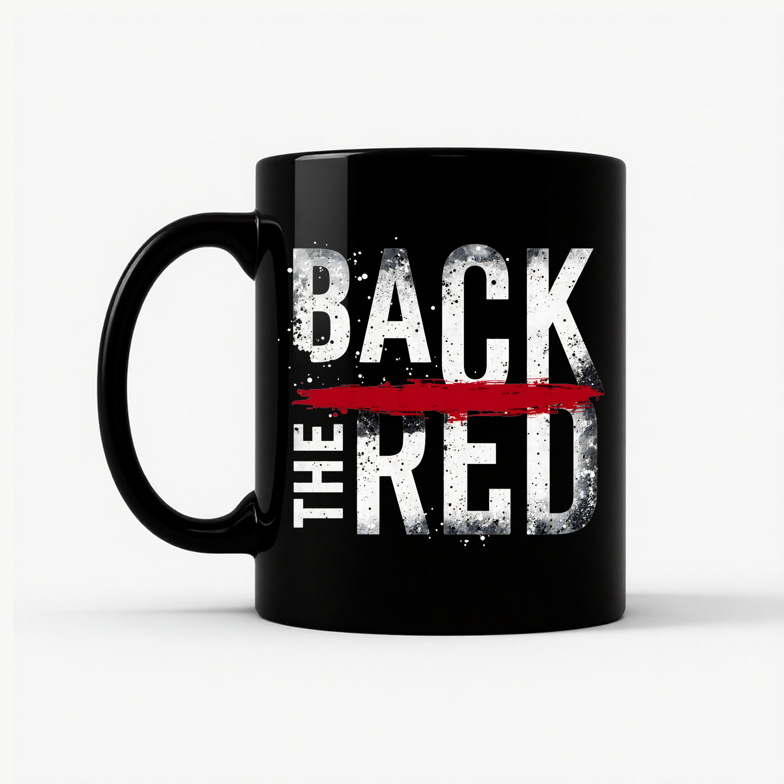 Back the Red - Support Services Mug in Black