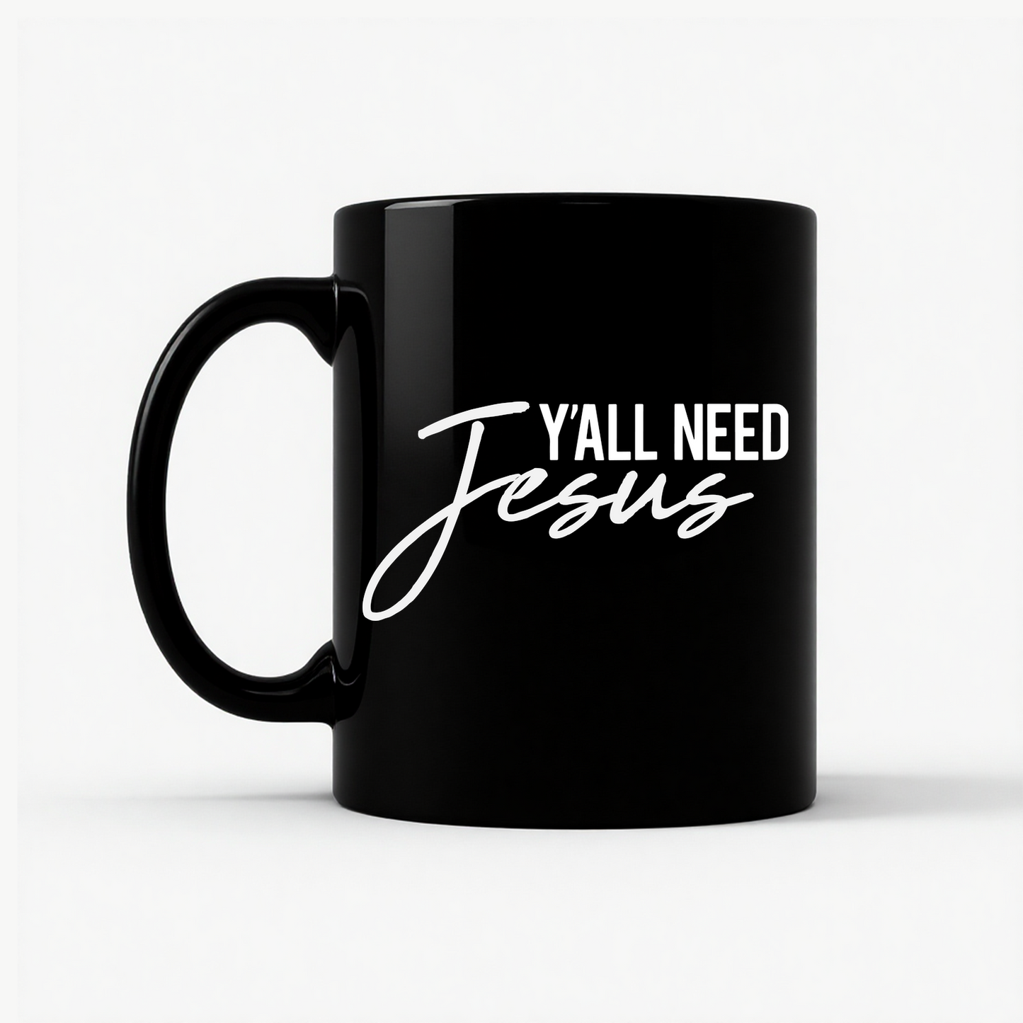 Y'all Need Jesus Mug in Black