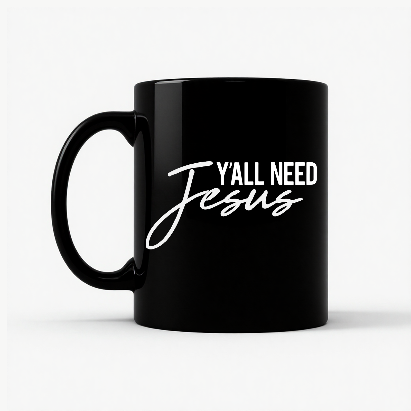 Y'all Need Jesus Mug in Black