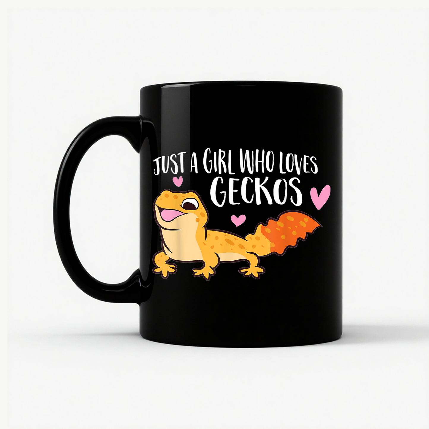 Just a Girl Who Loves Geckos Mug in Black