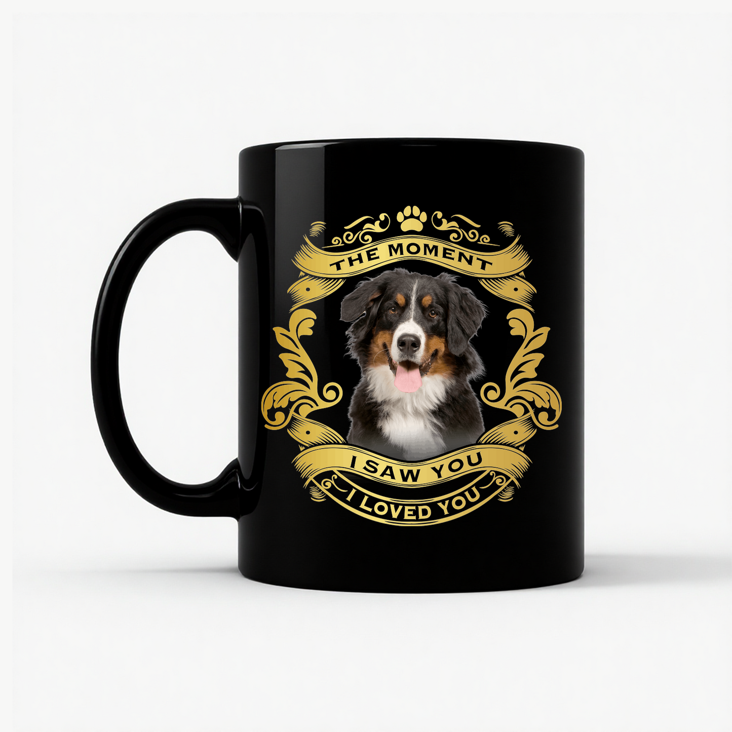 Bernese Mountain Dog Love Mug in Black