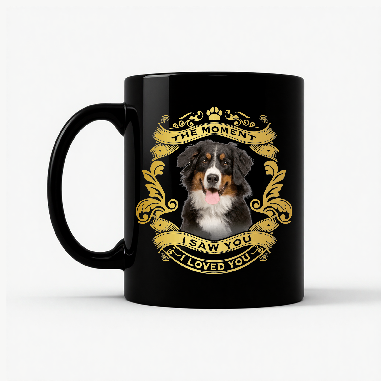 Bernese Mountain Dog Love Mug in Black