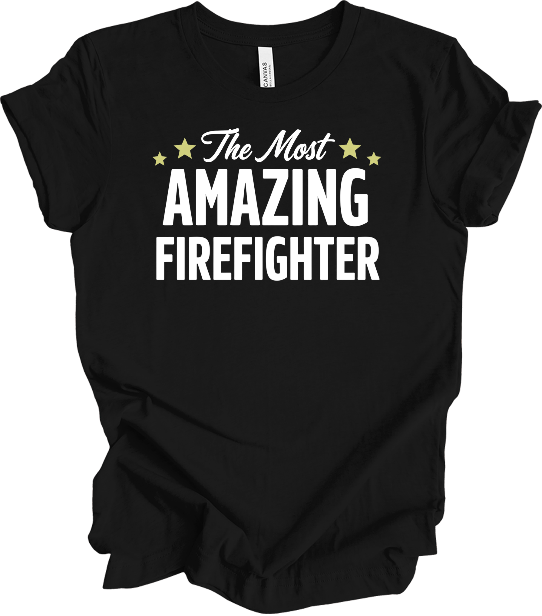 Amazing Firefighter Gift T-Shirt in Black