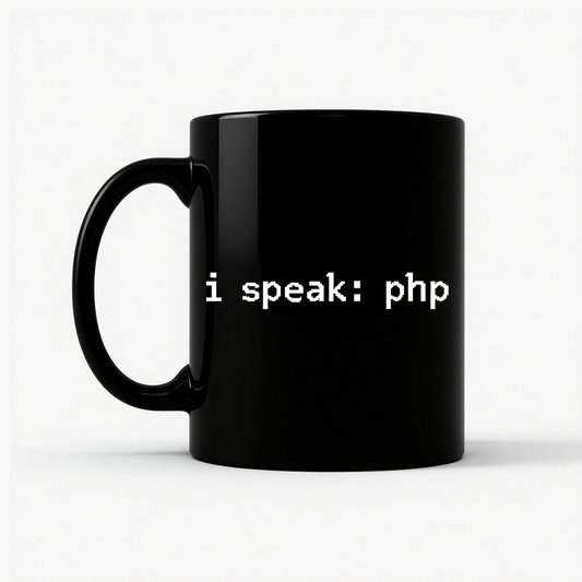I'm Speaking: PHP Mug in Black
