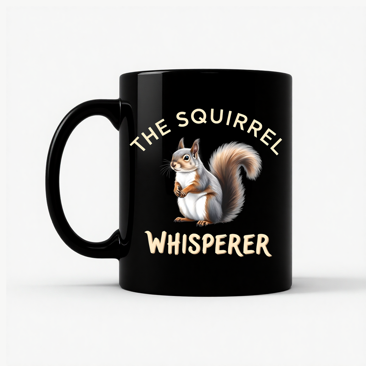 The Squirrel Whisperer Mug in Black
