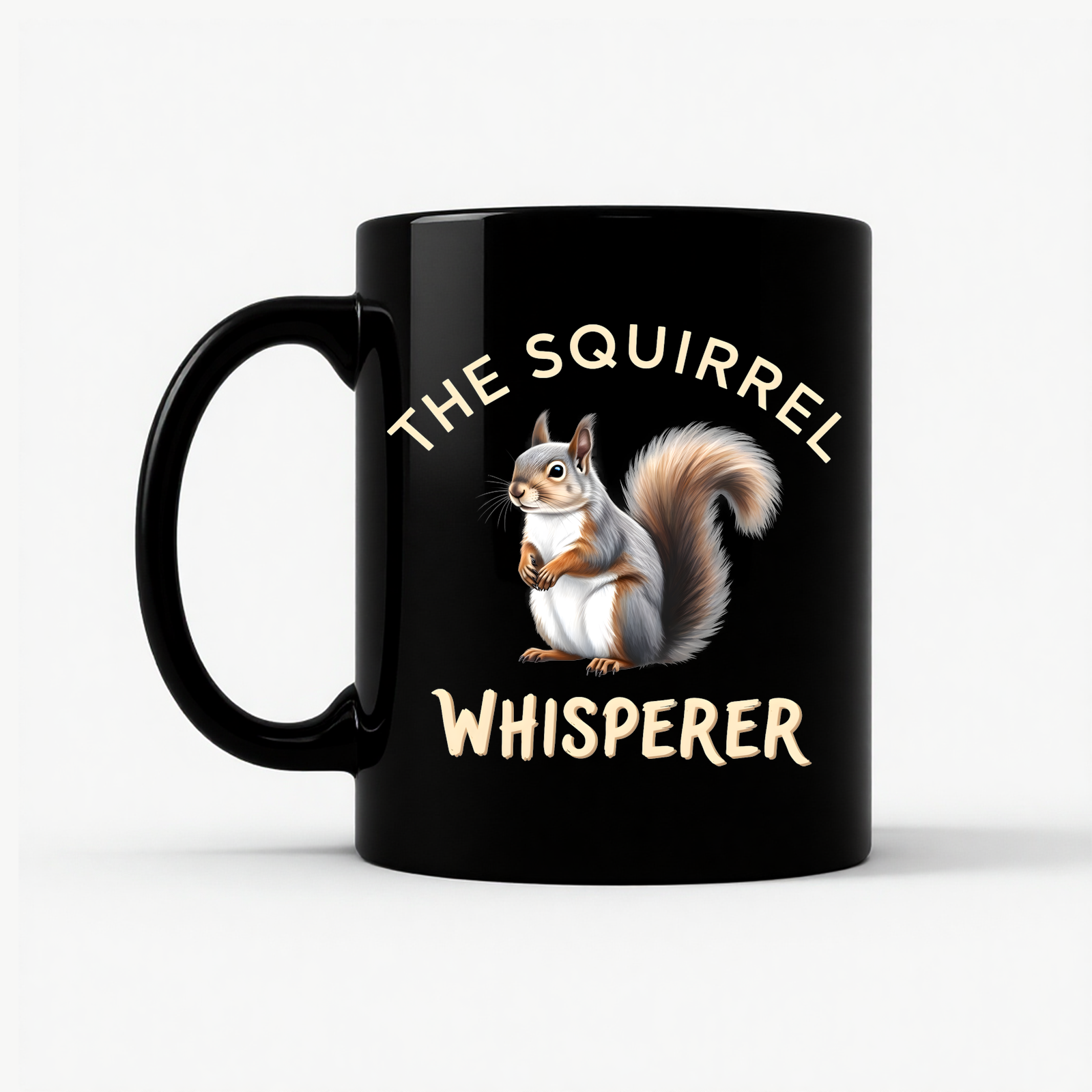 The Squirrel Whisperer Mug in Black