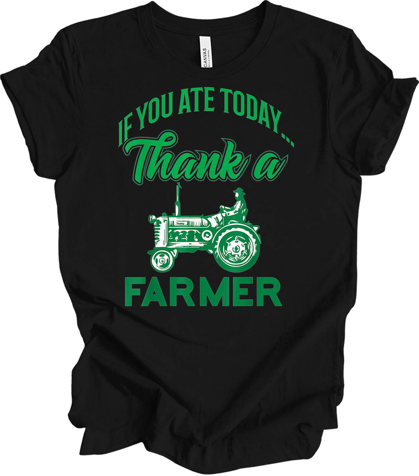 Thank a Farmer T-Shirt in Black