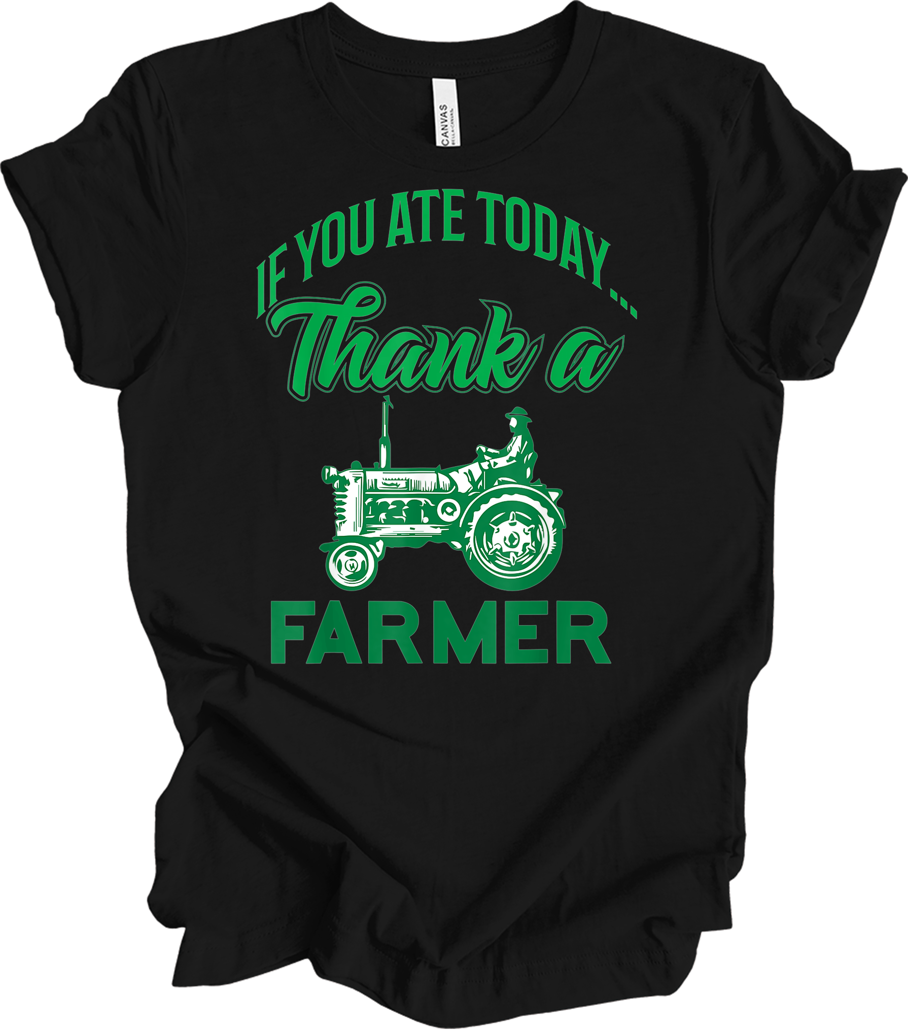 Thank a Farmer T-Shirt in Black