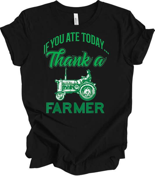 Thank a Farmer T-Shirt in Black