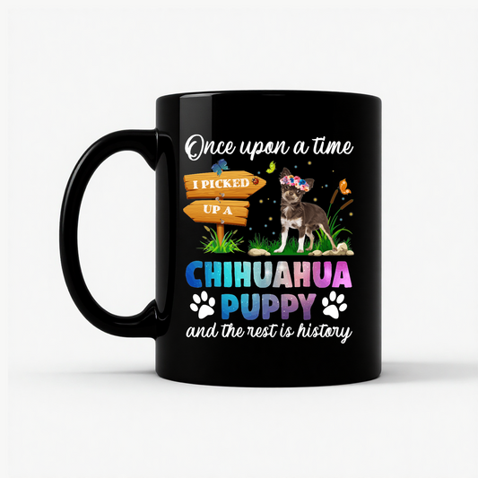 Chihuahua Puppy - Funny Design Mug in Black
