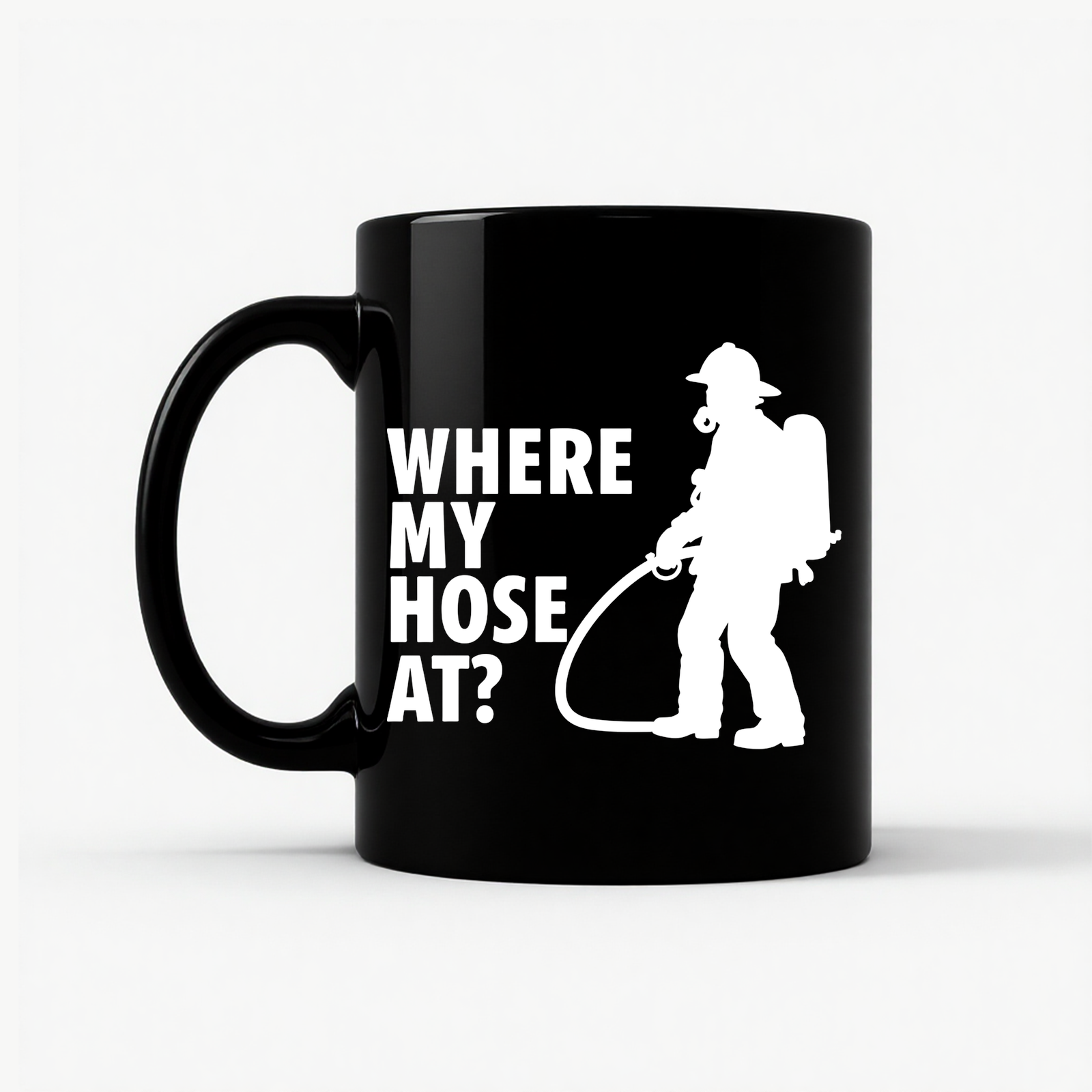 Where My Hose At? Unisex Mug in Black