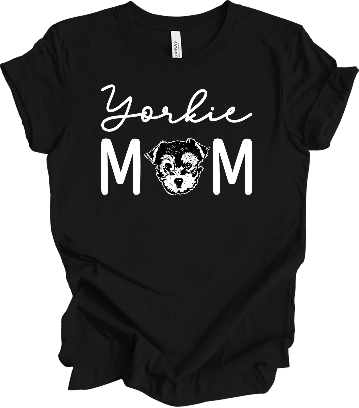 Yorkie Mom - Cute Yorkshire Terrier Dog Mom T-Shirt in Black