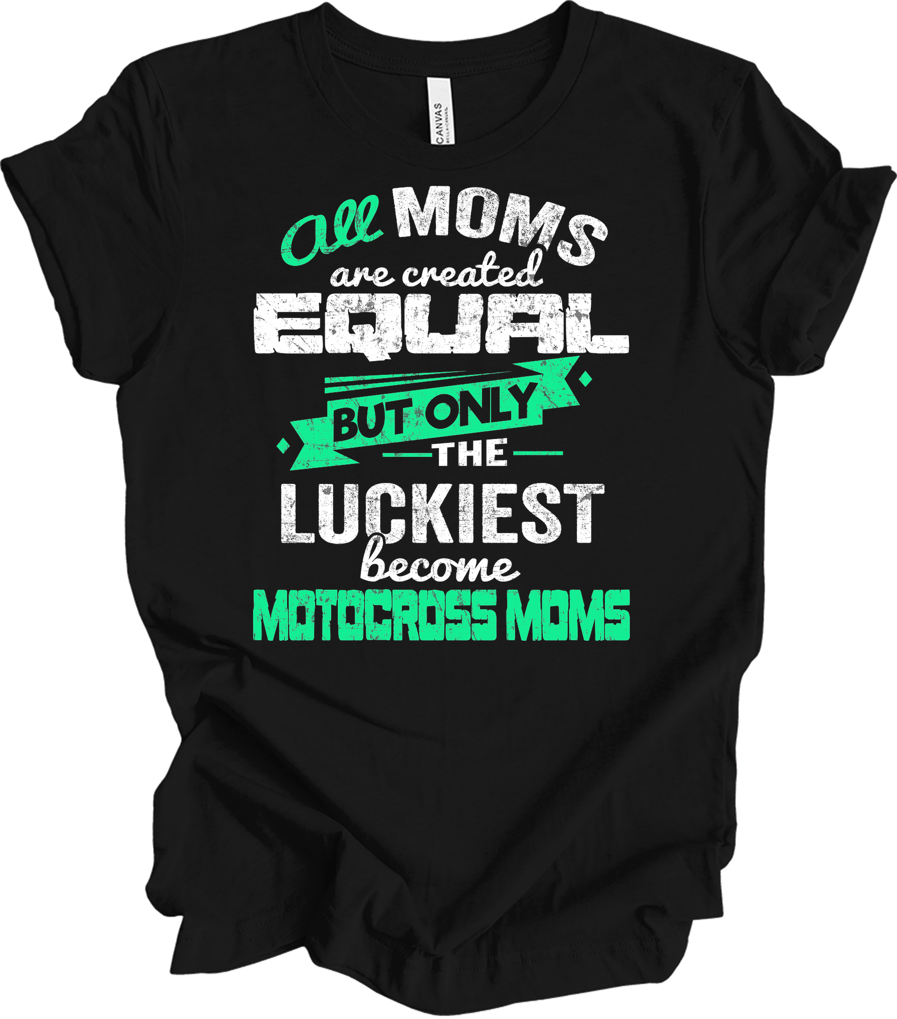Motocross Mom Luckies T-Shirt in Black