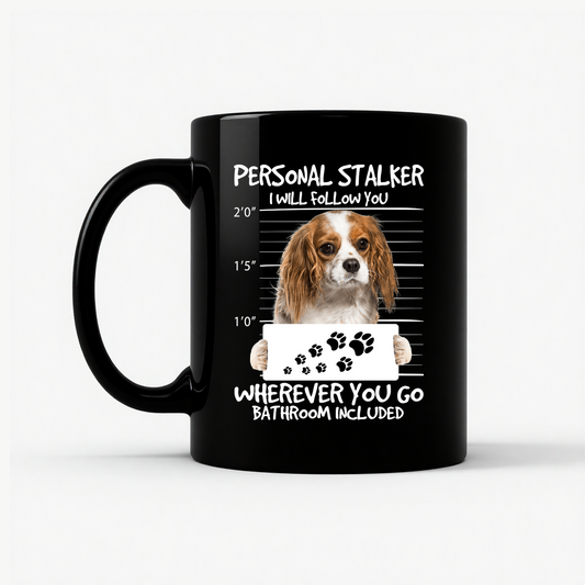 Cavalier King Charles Spaniel Stalker Mug in Black