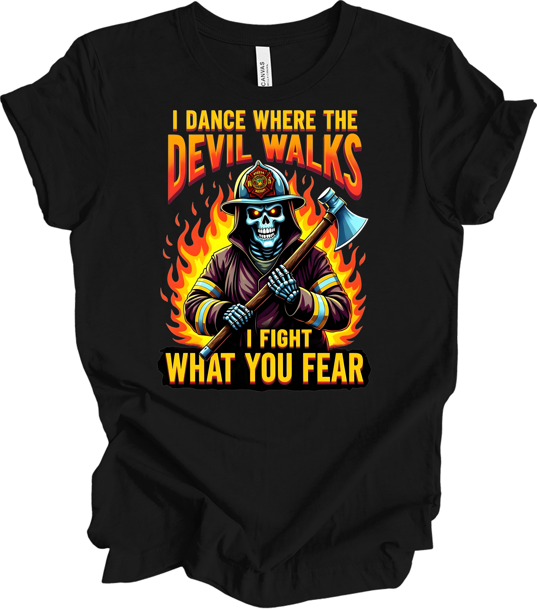Firefighter - Devil Walks T-Shirt in Black