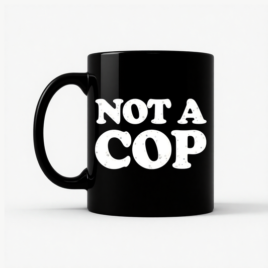 Funny 'Not A Cop' - Upstate NY Noco Mug in Black