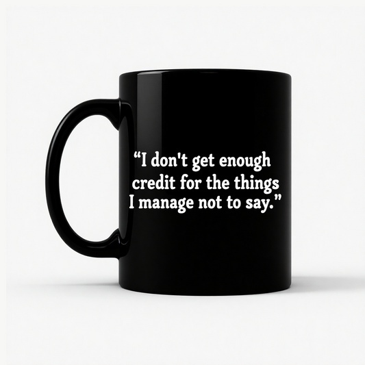 Credit Manager Humor Mug in Black