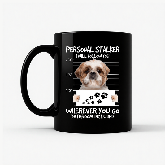 Shih Tzu Personal Stalker Mug in Black