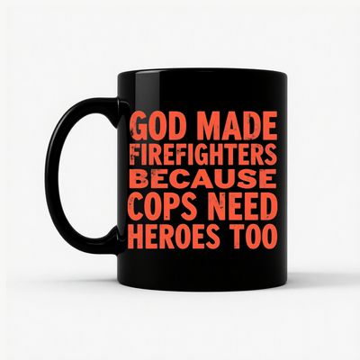 Firefighters Cops Heroes Mug