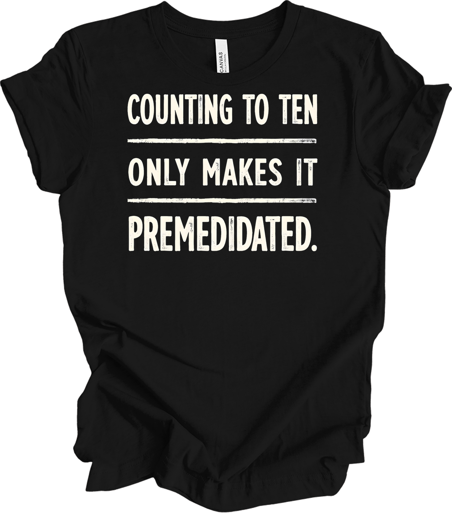 Counting to Ten Funny T-Shirt in Black