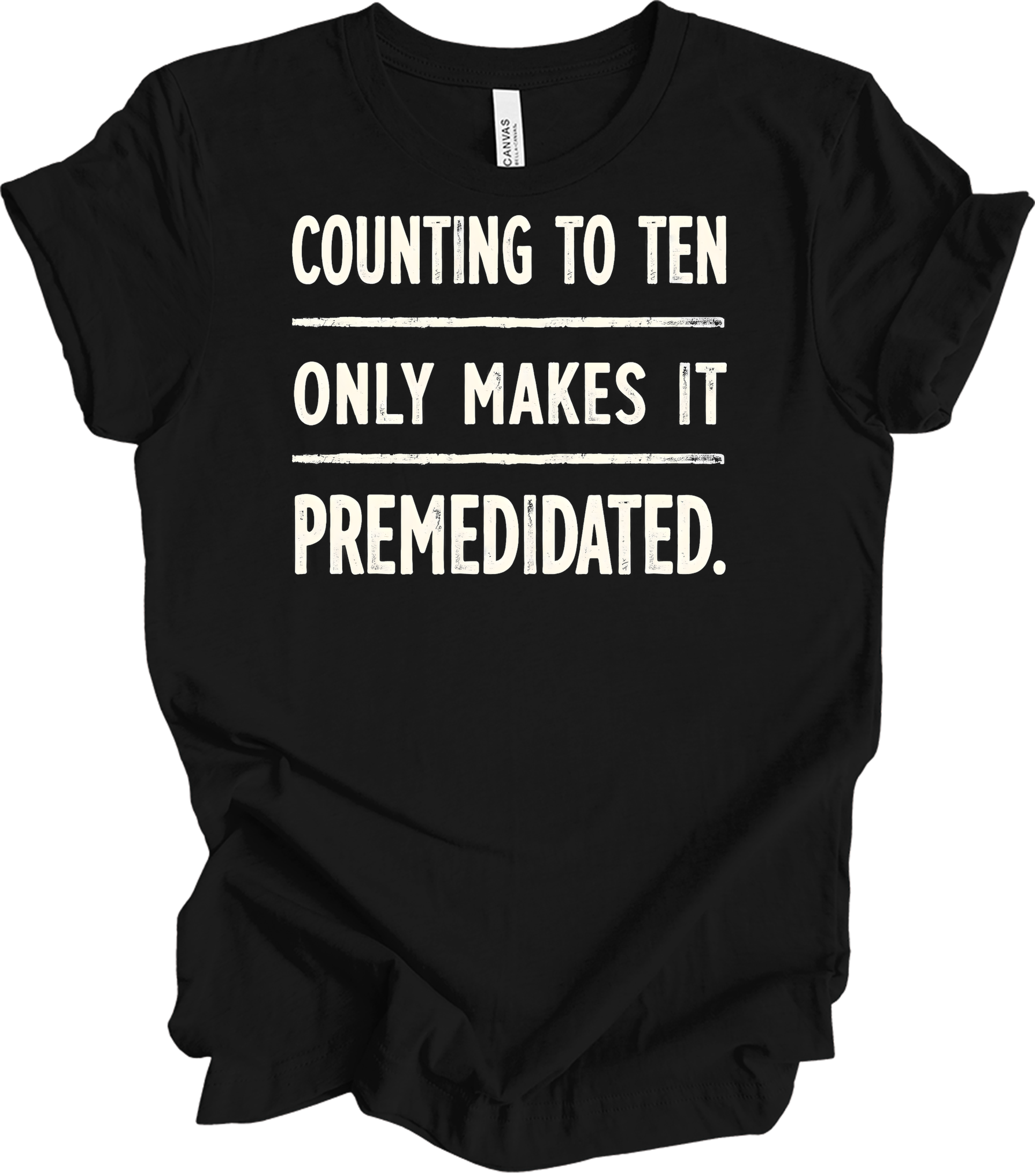 Counting to Ten Funny T-Shirt in Black