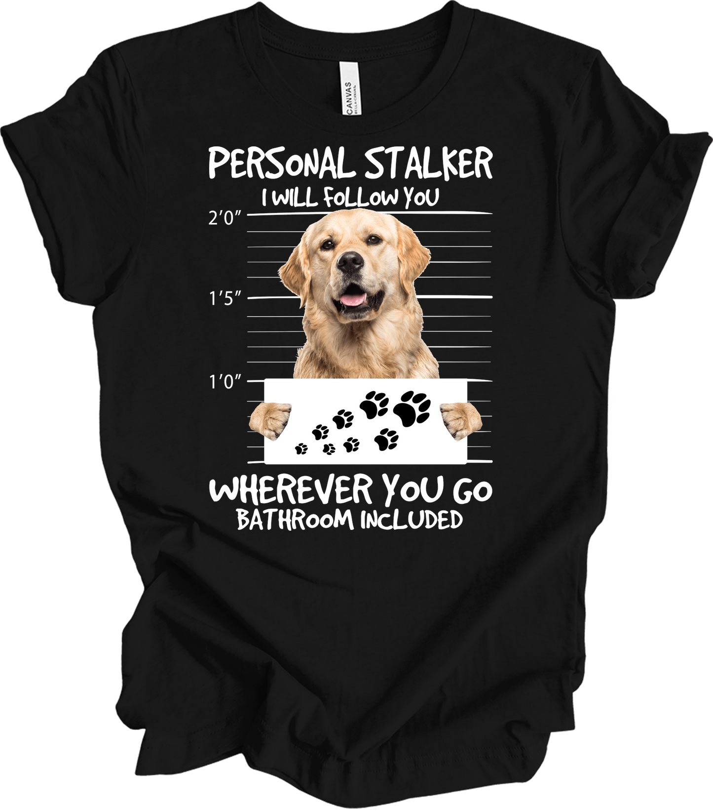 Golden Retriever Stalker T-Shirt in Black