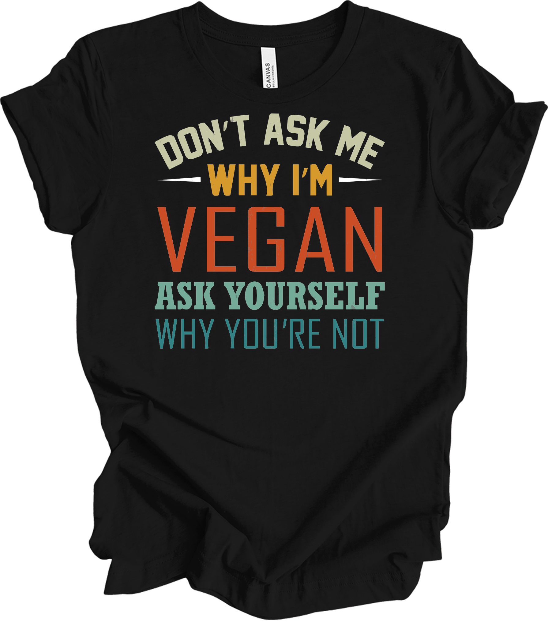 Don't Ask Me Vegan T-Shirt in Black