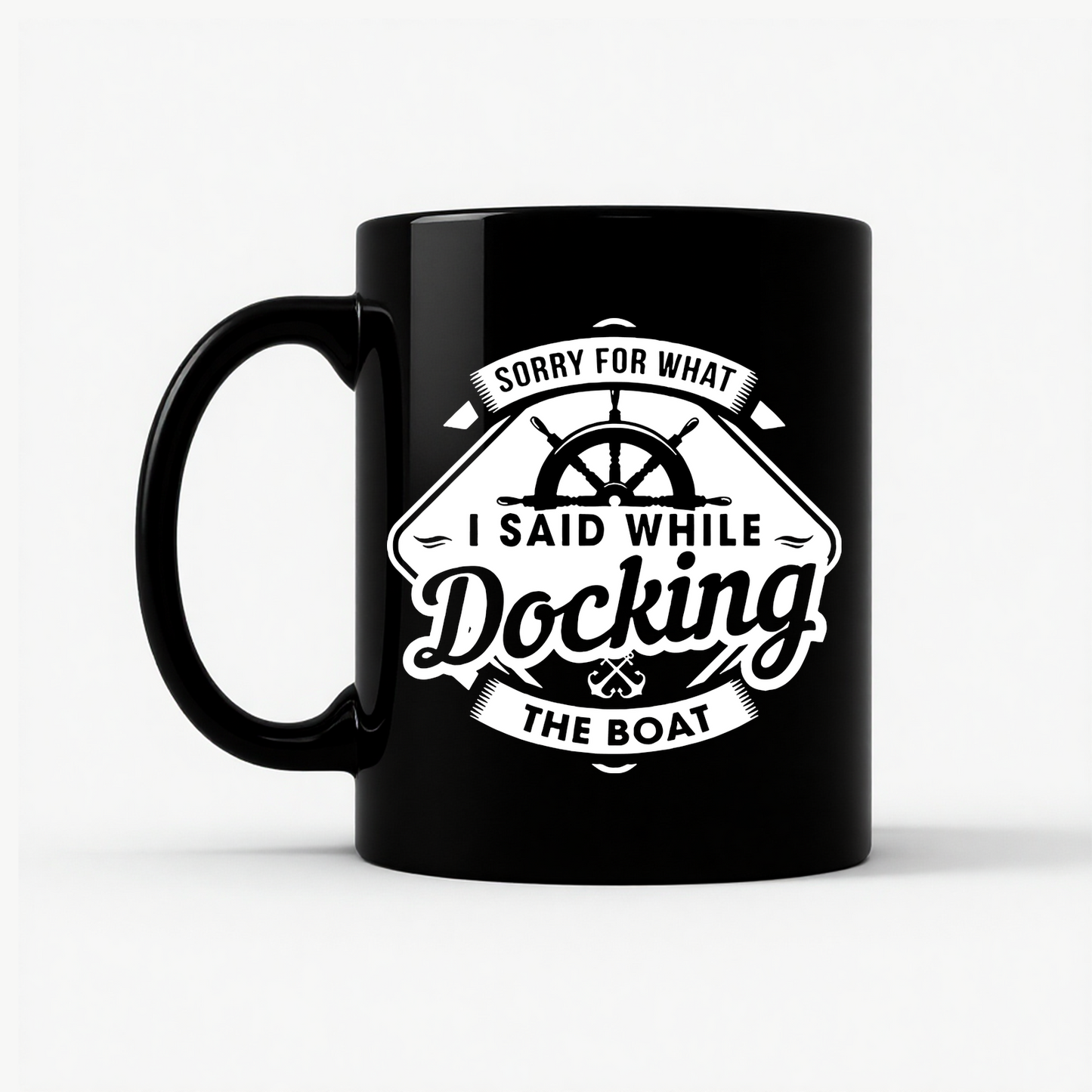 Boat Captain - Funny Docking Boat Mug in Black