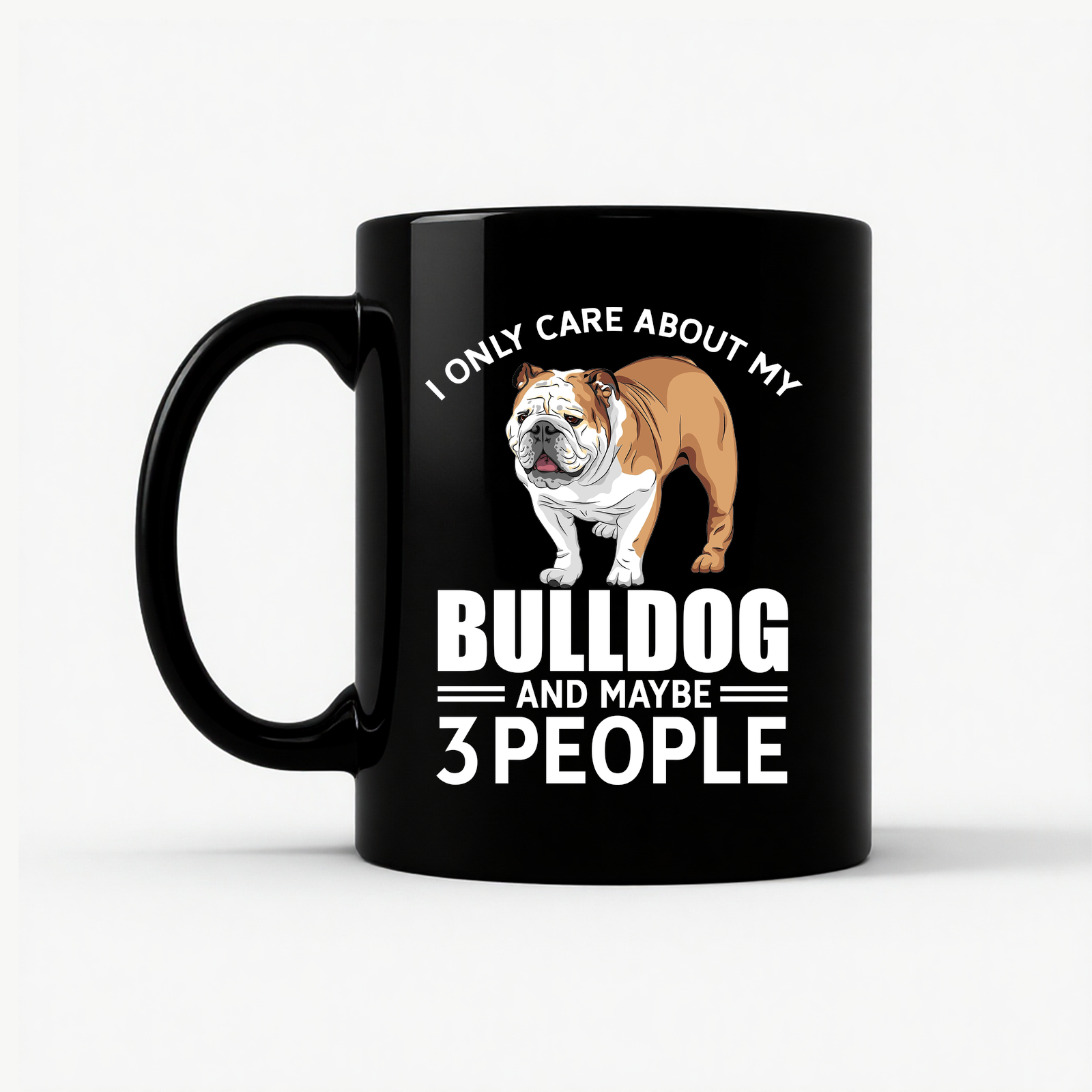 English Bulldog Graphic - Bulldog Owner Gift Mug in Black