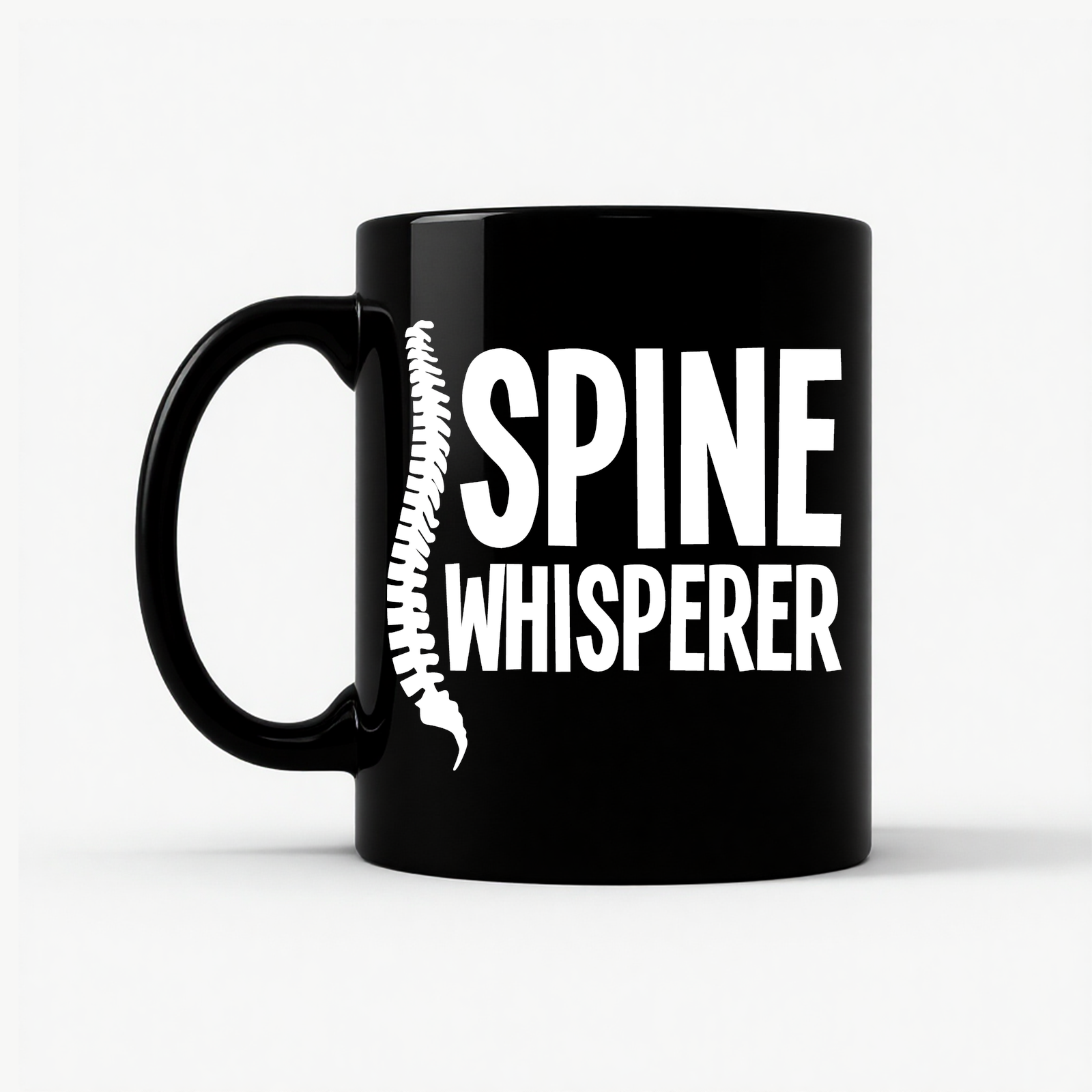 Spine Whisperer Chiropractor Mug in Black
