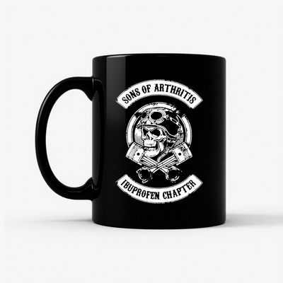 Sons of Arthritis Ibuprofen Chapter Biker Mug