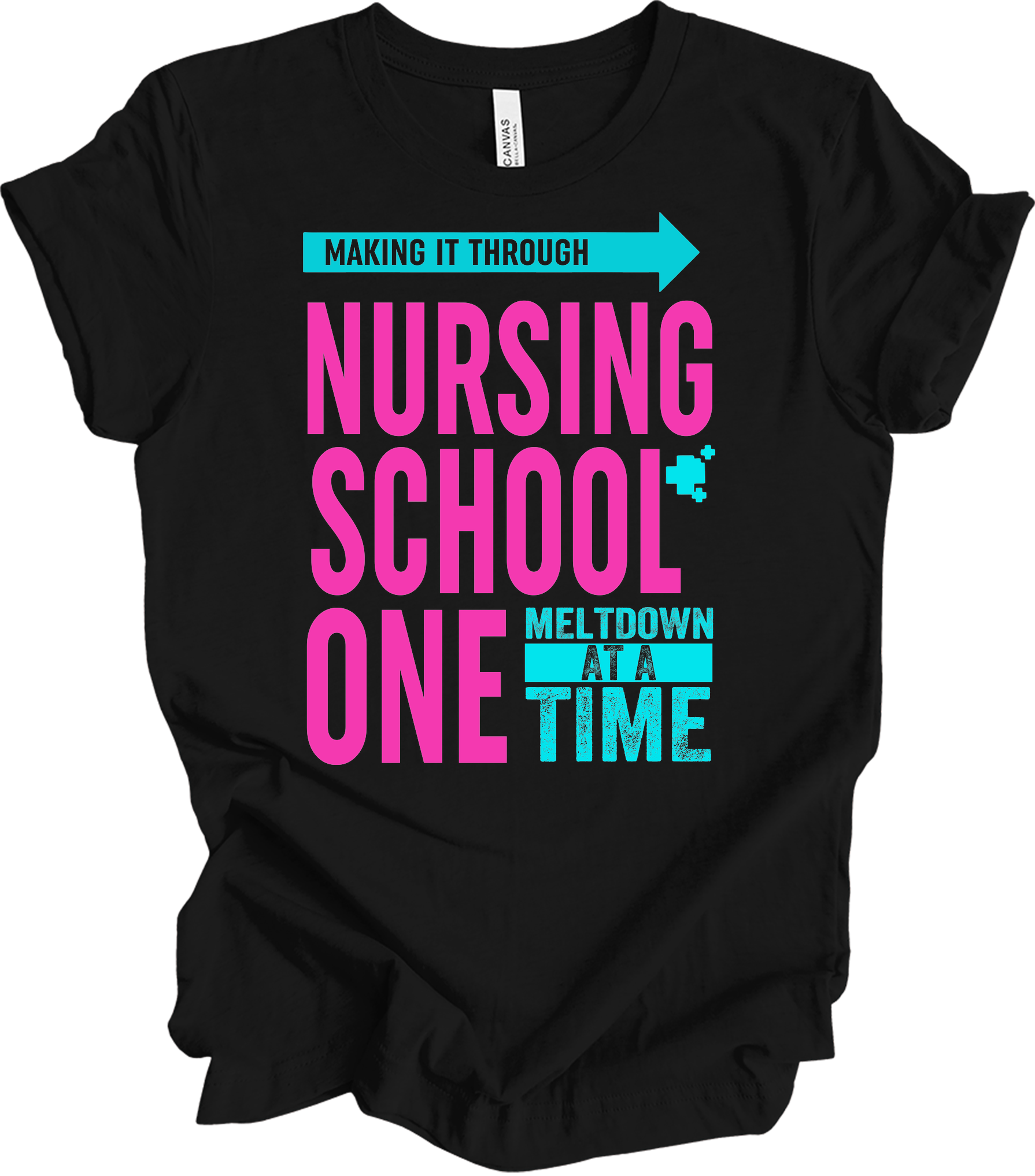 Nurse : One Meltdown at a Time T-Shirt in Black