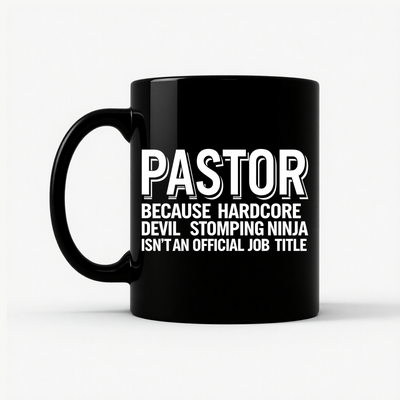 Pastor Typography Humor Mug