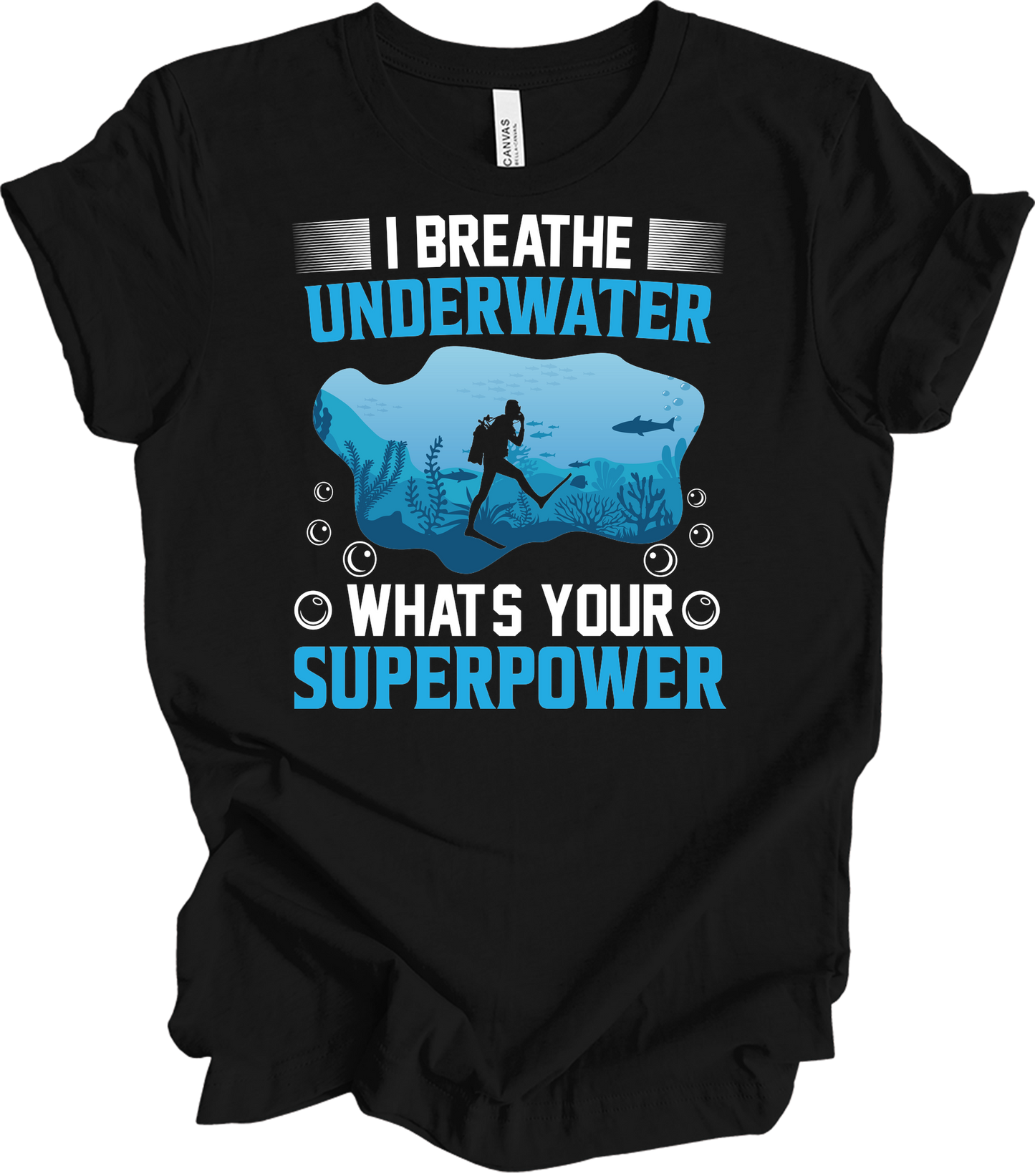 I Breathe Underwater T-Shirt in Black